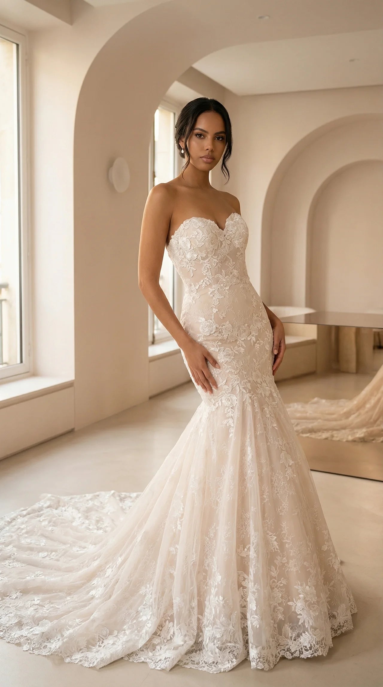 Robe de Mariée Sirène en Dentelle