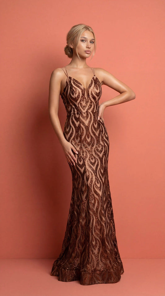 Robe longue scintillante